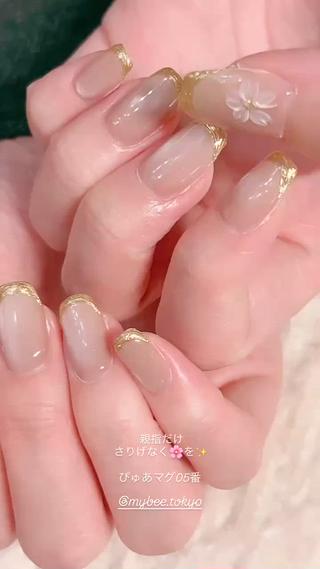 #春ネイル
#マグネットネイル
#桜ネイル