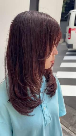 ミディアム 【公式】amble luxe池袋東口🩷のヘアスタイル
