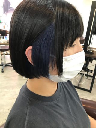 インナーカラー×ブルー