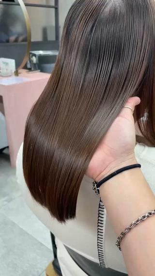 セミロング カラー パーマ 江上拓郎/ショート /酸性ストレートのヘアスタイル
