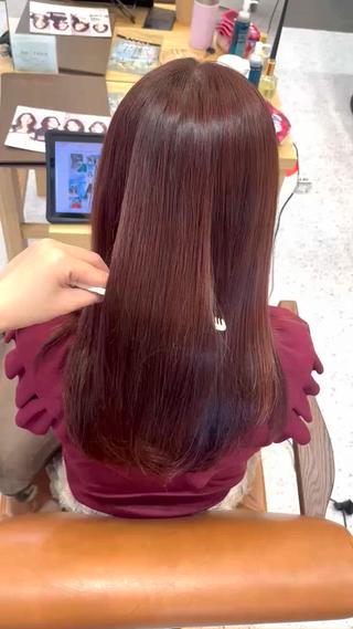 ロング カラー MIZUKI🫧ྀི 韓国ヘアAFLOATのヘアスタイル