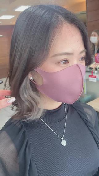 ミディアム レイヤー/艶髪カラー 森本くるみのヘアスタイル