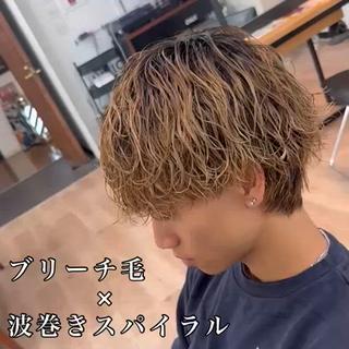 #メンズパーマ #パーマ #波巻きスパイラルパーマ