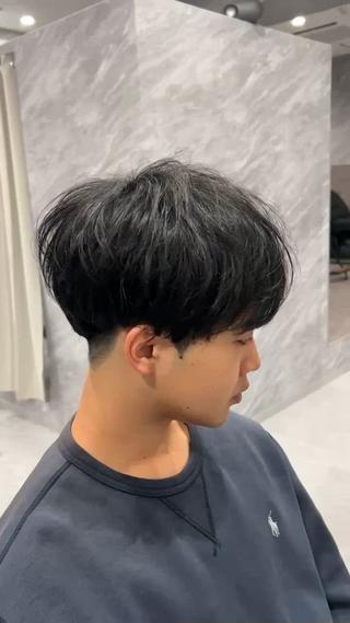 パーマ メンズ ulus kobe 藤枝大地のヘアスタイル