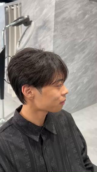 パーマ メンズ ulus kobe 藤枝大地のヘアスタイル