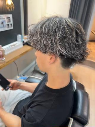 カラー パーマ メンズ 大宮/海外風パーマ 🇺🇸隼也🇪🇸のヘアスタイル