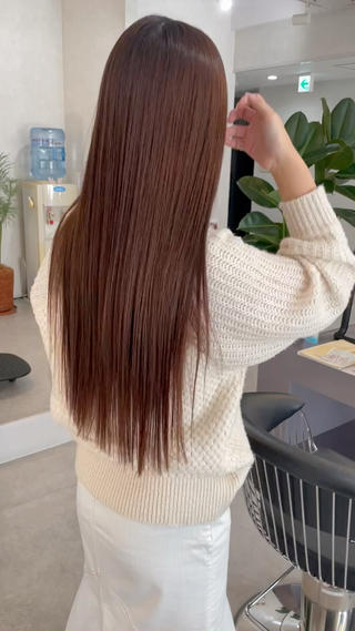 髪質改善ストレート→1週間後に color