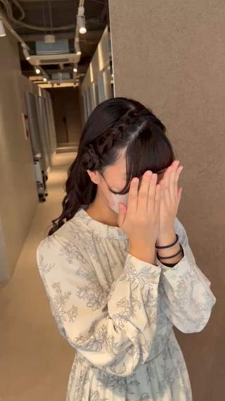 ひつじヘアのハーフアップ
推し活におすすめのヘアスタイルです!