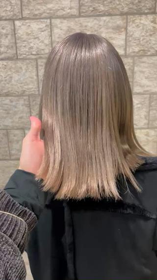 ミディアム カラー 東條 克義のヘアスタイル