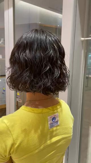 ショート ☁️ボブパーマ/ 咲良🪄のヘアスタイル