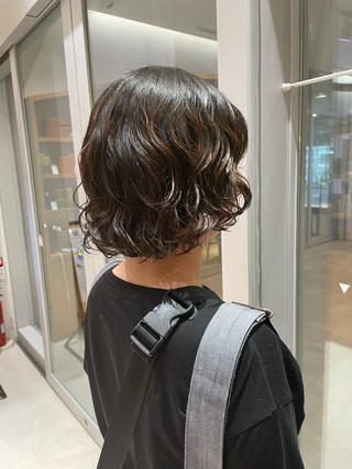 ショート ☁️ボブパーマ/ 咲良🪄のヘアスタイル