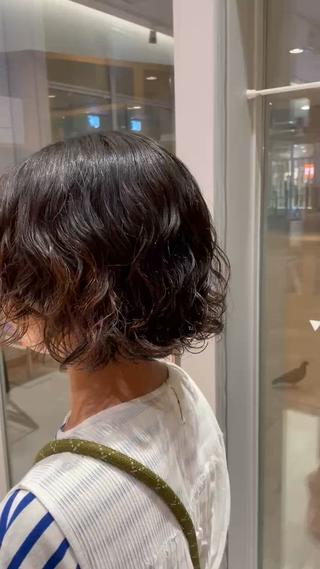 ショート ☁️ボブパーマ/ 咲良🪄のヘアスタイル