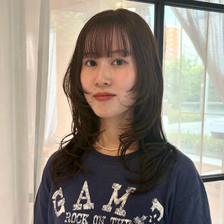 ロング カラー ボブレイヤー/ ブリーチ/miyuuのヘアスタイル