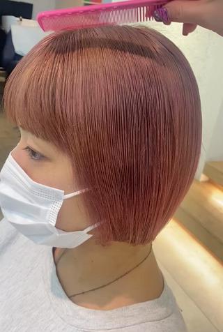 ハイトーンパッツンボブ!