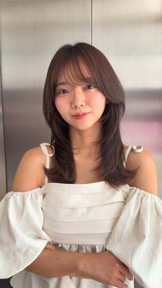セミロング 【顔まわりレイヤー/ 髪質改善/今崎太河】のヘアスタイル