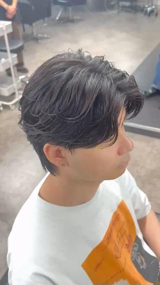 ミディアム パーマ メンズ 立川メンズ韓国ヘア ｜パーマ特化コーキのヘアスタイル
