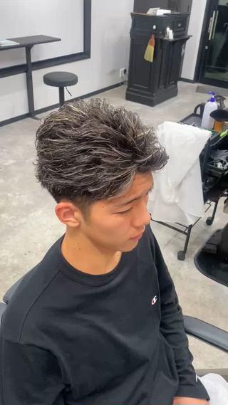 ショート カラー パーマ メンズ メンズ専門美容師 BORDO/神谷のヘアスタイル