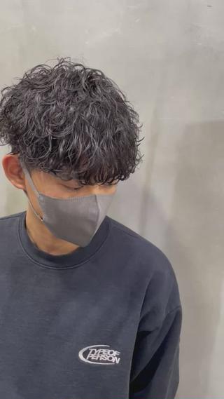 波巻きパーマ