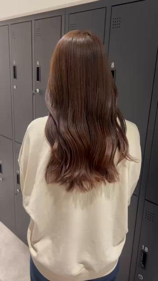 セミロング カラー ヘアアレンジ 暗髪/くすみカラー おくだりんかのヘアスタイル