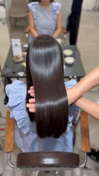 ロング 梅田縮毛矯正◻︎髪質 改善◻︎ホソミのヘアスタイル