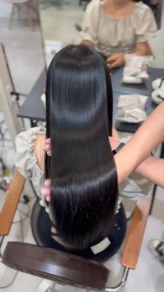 ロング 梅田縮毛矯正◻︎髪質 改善◻︎細見 了眞のヘアスタイル
