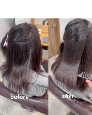 美髪矯正（髪質改善）乾かすだけでこの質感
自分史上１の艶髪を作ります！！ 