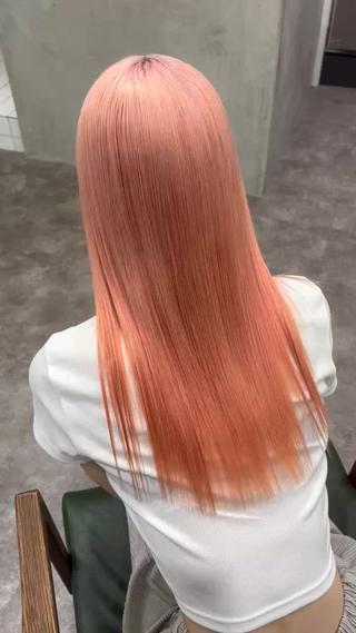 ロング カラー 爆撃りこ☆/似合わせ カラー/ハイトーンのヘアスタイル