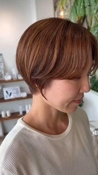 ショート カラー レイヤー/オーガニッ ク/茅ヶ崎/柳下涼のヘアスタイル
