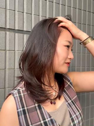 ミディアム カラー 韓国レイヤー 🎀ダブルカラーのヘアスタイル