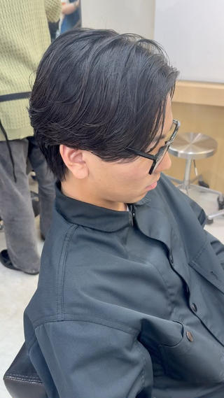 当日予約ok!センターパートパーマ︎