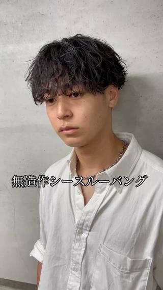 ショート メンズ 亀井隆汰/メンズ専門 パーマ/フェード可のヘアスタイル