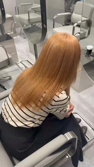 縮毛矯正、インナーカラーからでと綺麗なミルクティーベージュに️