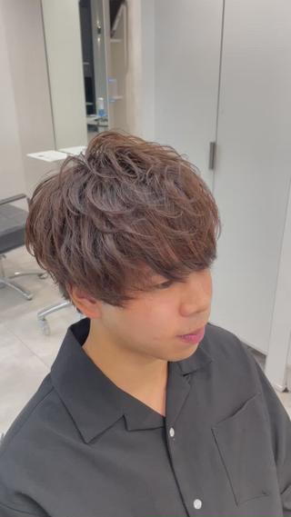 パーマ メンズ 飯塚 想のヘアスタイル