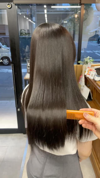 ロング 髪質改善/縮毛矯正 クリヤマ　ヒシギのヘアスタイル
