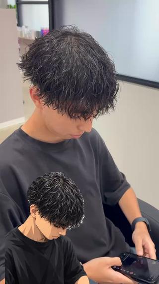パーマ メンズ 【パーマ職人】かずま サーフカール/波巻きのヘアスタイル