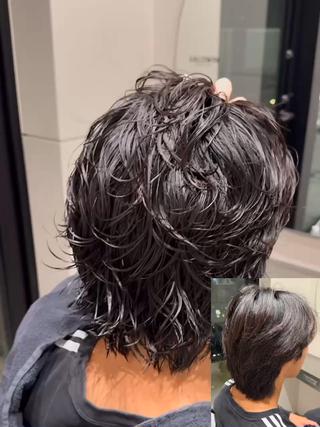 ミディアム パーマ メンズ 実績のメンズパーマ/ スナップフォト見てねのヘアスタイル