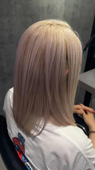 ケラチン系トリートメントを使用したケアブリーチで切れ毛ゼロのハイトーンが叶います!