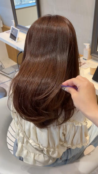 セミロング ヘアアレンジ ヘアセット/レイヤー 赤み消し/はるかのヘアスタイル