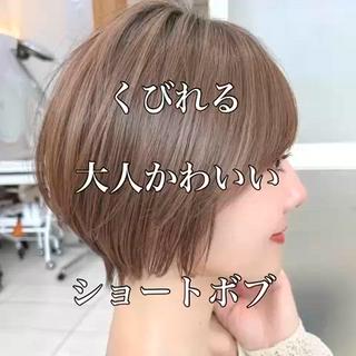 ショート カラー パーマ 銀座✨ショートボブ ショート/坂本亜裟海のヘアスタイル