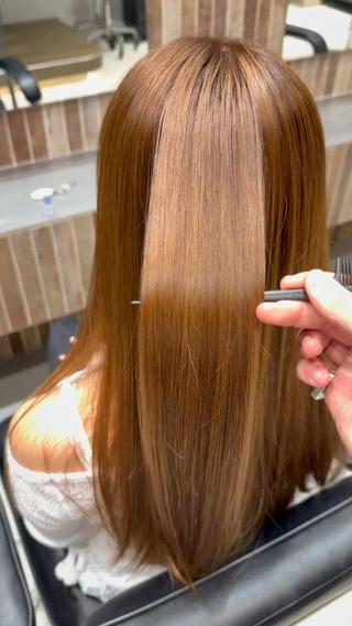 ロング 🫧透明感カラー/ 髪質改善/縮毛/🫧のヘアスタイル