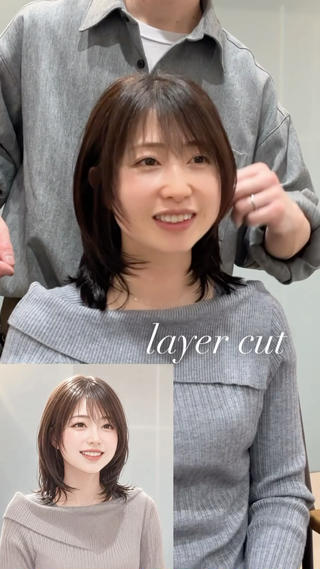 ミディアム 柳澤 興輝のヘアスタイル