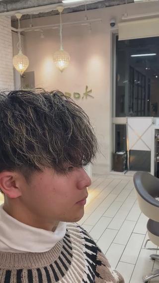 カラー パーマ メンズ 可愛い顔周りカット お任せください✨中川のヘアスタイル