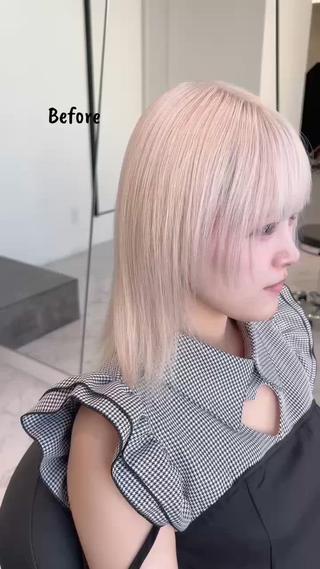 ブリーチリタッチでホワイトロング→エクステ×80枚