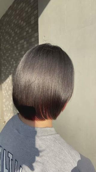 ショート カラー 💜推しインナー カラー/菊池柊真💜のヘアスタイル
