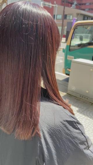 セミロング カラー 💜推しインナー カラー/菊池柊真💜のヘアスタイル
