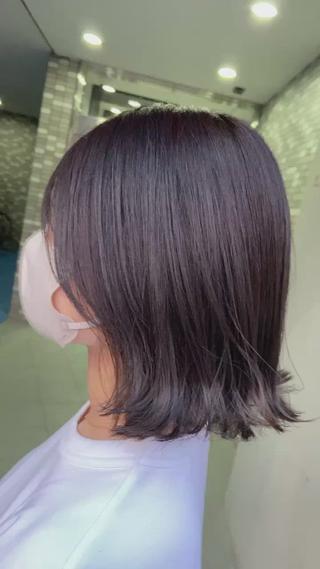 ミディアム カラー 💜推しインナー カラー/菊池柊真💜のヘアスタイル