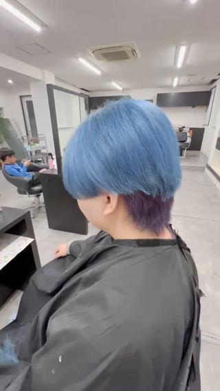 水色×パープル 