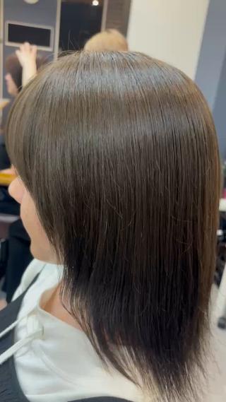 ミディアム カラー ✨髪質改善カラー✨ ストレート☔脇田のヘアスタイル