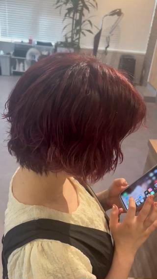 ショート カラー ✨髪質改善カラー✨ ストレート☔脇田のヘアスタイル