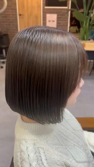 ショート カラー ✨髪質改善カラー✨ ストレート☔脇田のヘアスタイル